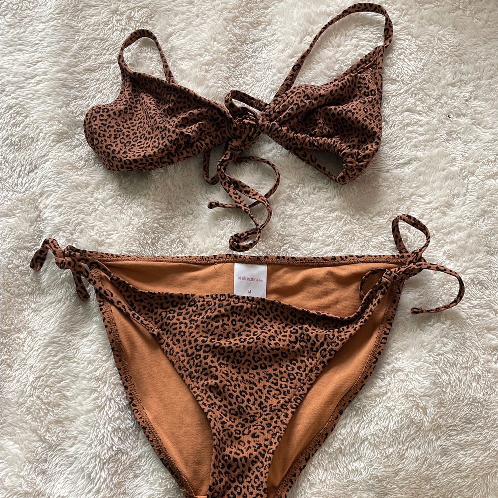 Leopard Print Bikini Set (no padding)
